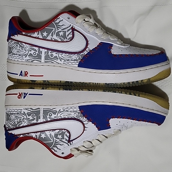 Nike Air Force 1 "Puerto Rico" Red White Blue  Mens Size 9.5 - Picture 9 of 13